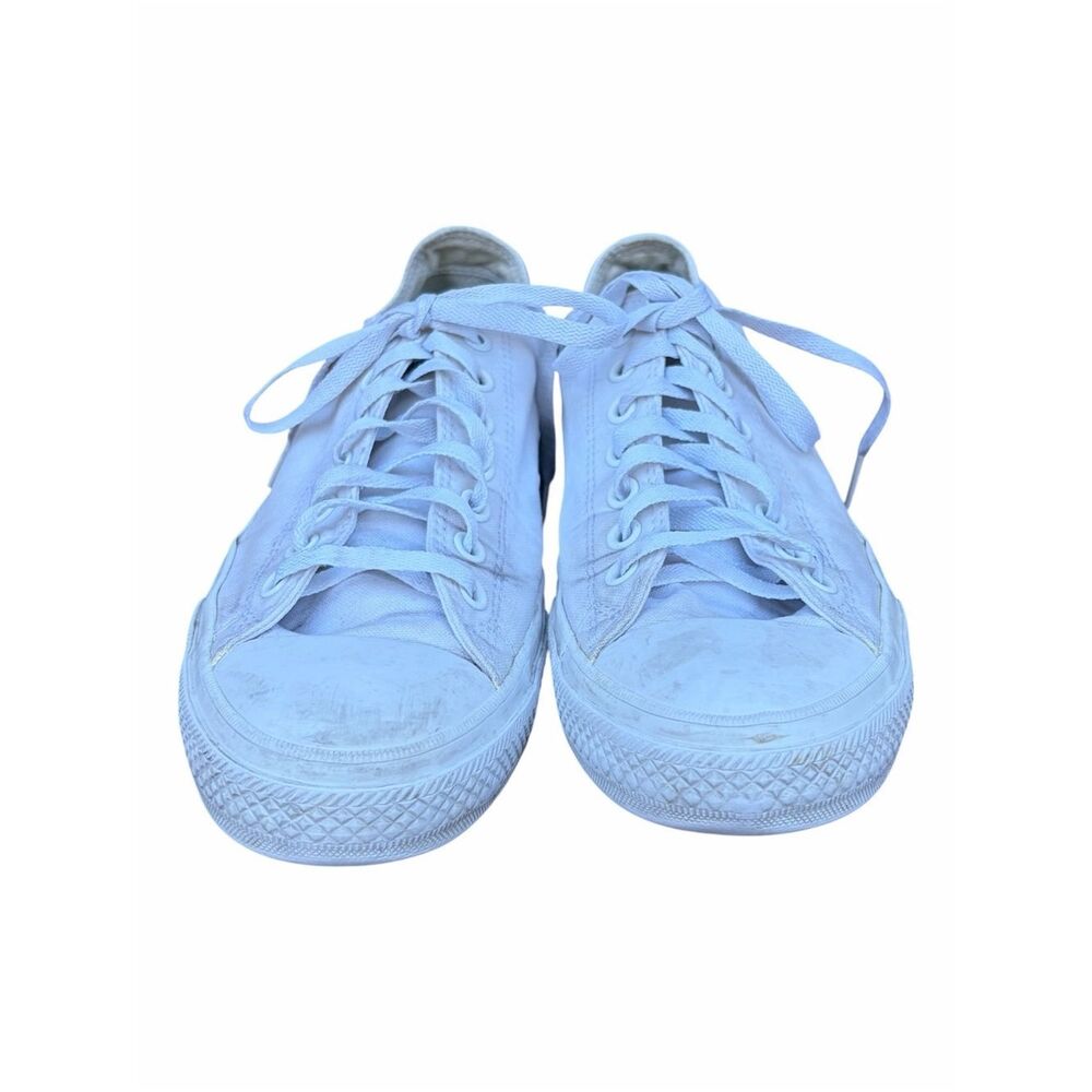 Converse Chuck Taylor White Canvas Low-Top Sneakers/Tennis Shoes 11 - Picture 5 of 9